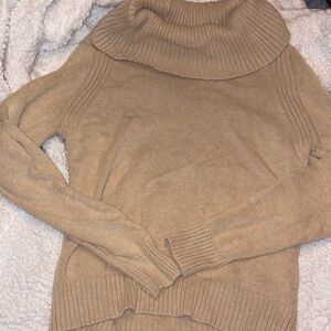 JEANNE PIERRE Tan Cowl Neck Sweater